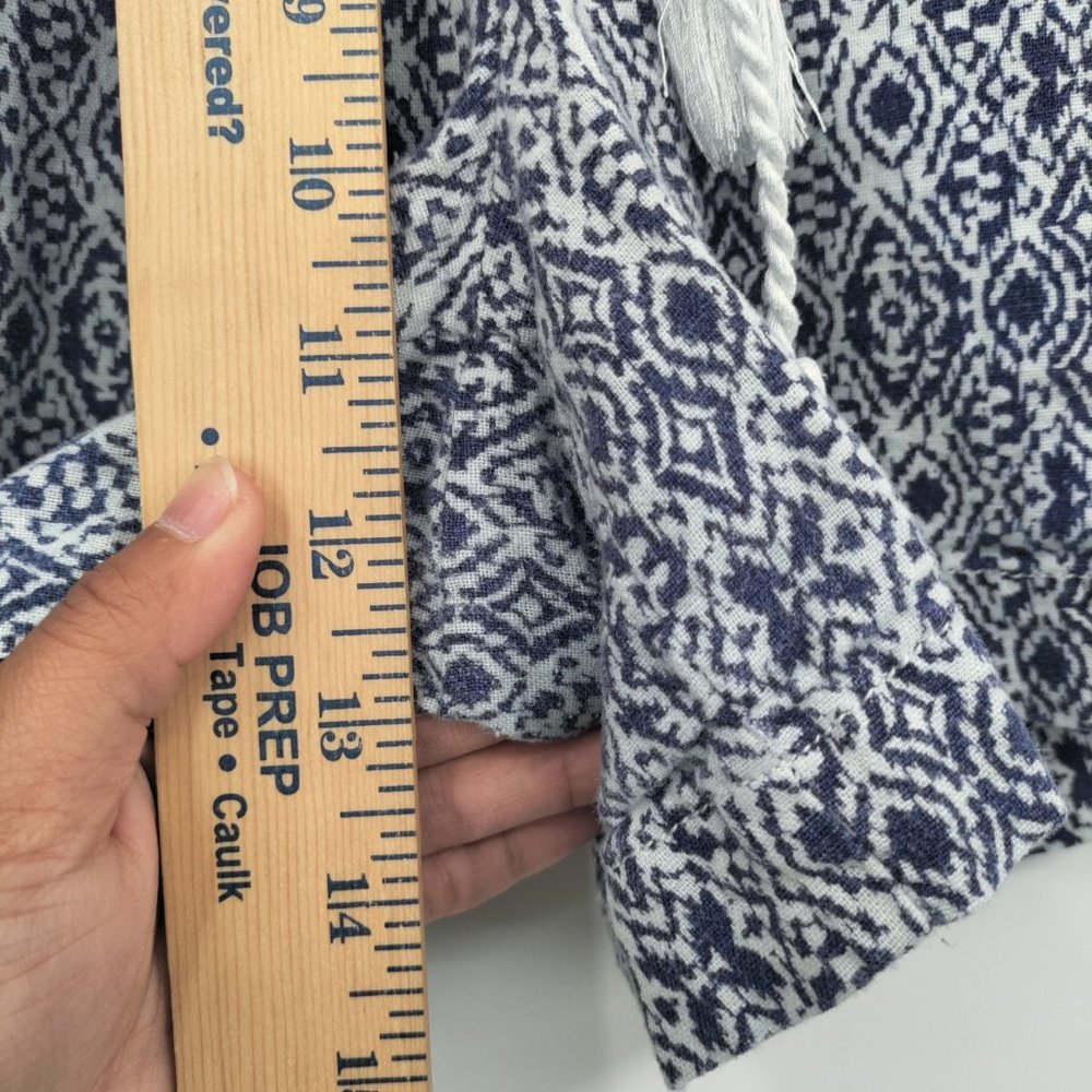 BRIGGS Ikat Boho Shorts Elastic Waist Drawstring Linen Large - Picture 6 of 10